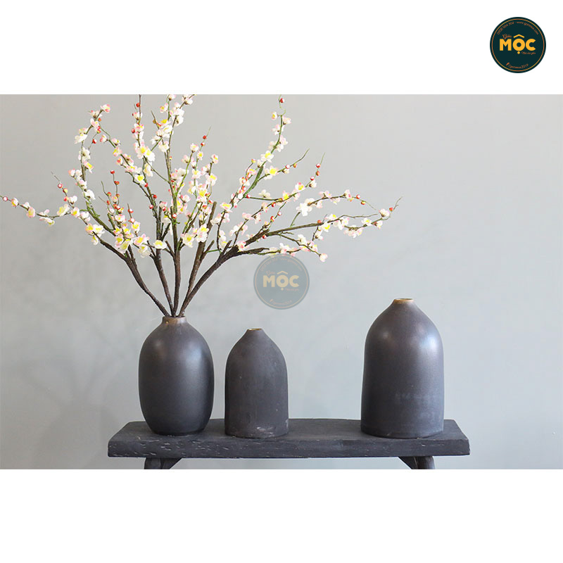Cắm Hoa Tươi | Mờ | 3755 Bình Bầu Đáy Bằng 24x24x42 M6