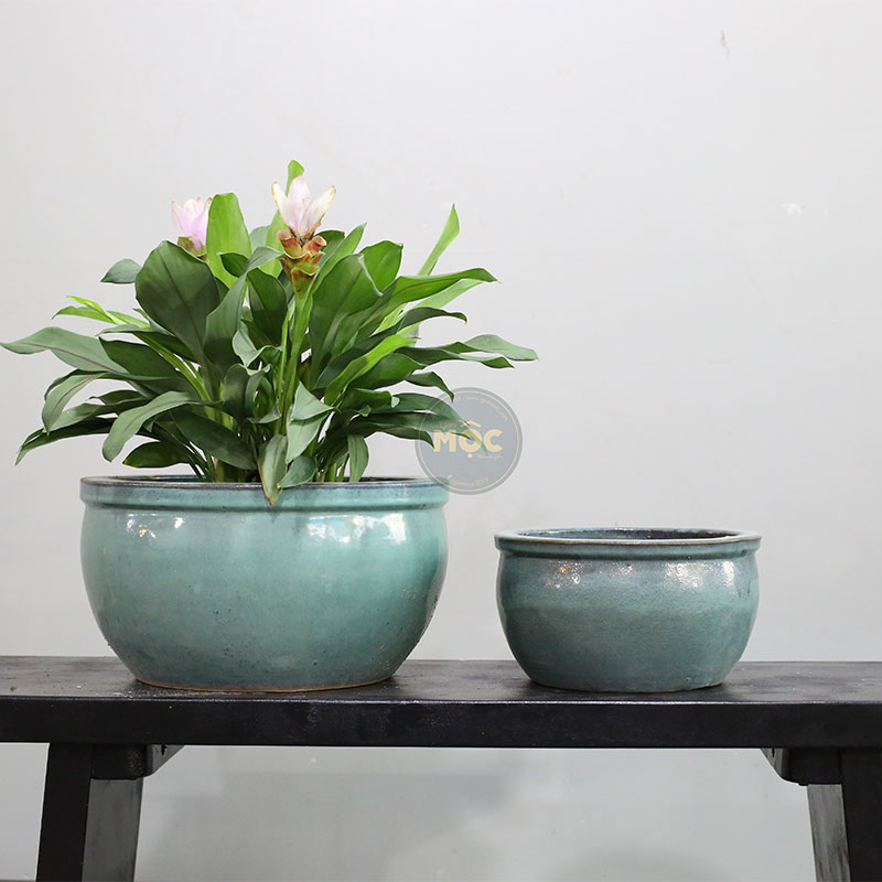 3445 OD Bầu Viền Thấp 25x25x14 Xanh Rêu