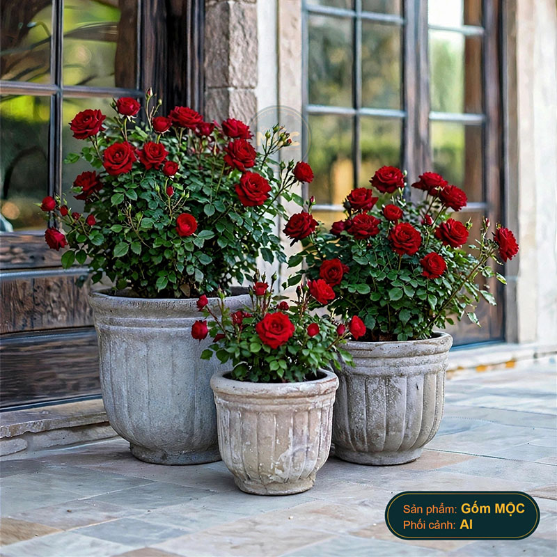 4052 Men Mỹ Thuật Chậu Bí Cao 35x35x30